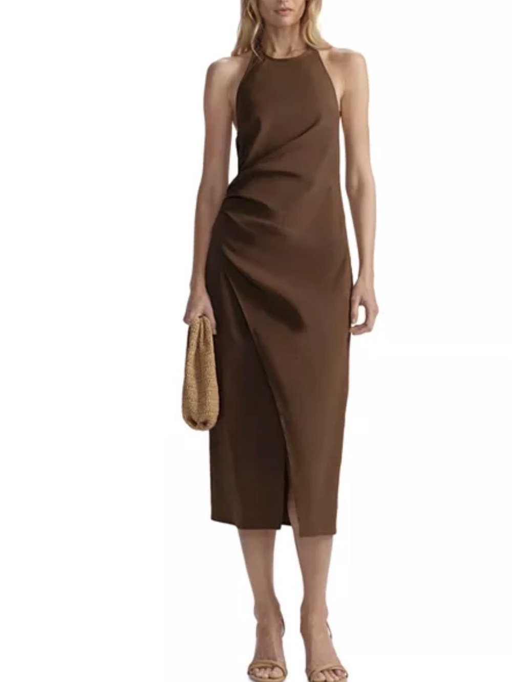 A.L.C Sylvie One Shoulder Dress - Brown